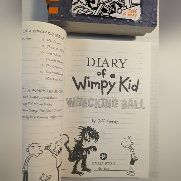 Set of four brand new books Wrecking Ball Diary of a Wimpy Kid Book 14 Kinney - Picture 8 of 10